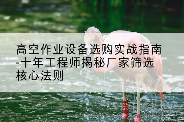 淮阳剪叉式升降机厂家-高空作业设备选购实战指南-十年工程师揭秘厂家筛选核心法则